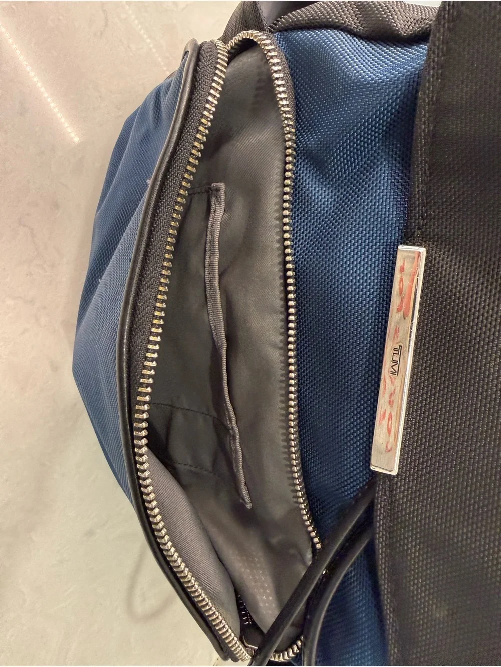 TUMI Elise Backpack Navy Blue & Black Nylon